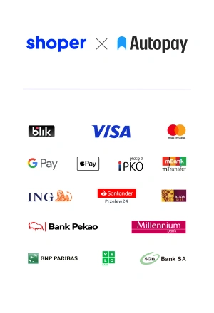 rodzaje płatności i banków obsługiwanych przez sklep